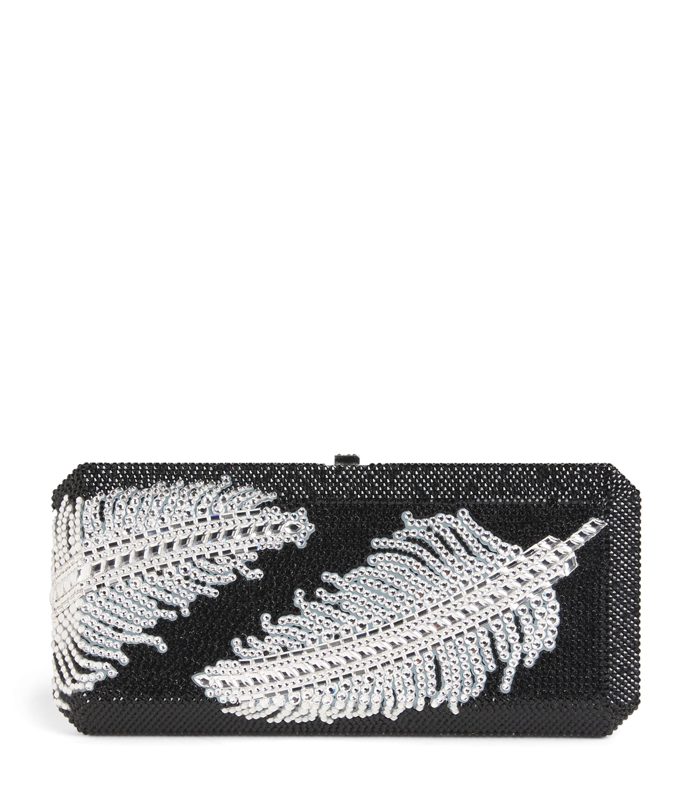 Judith Leiber Crystal Plume Slim Rectangle Clutch Bag by JUDITH LEIBER