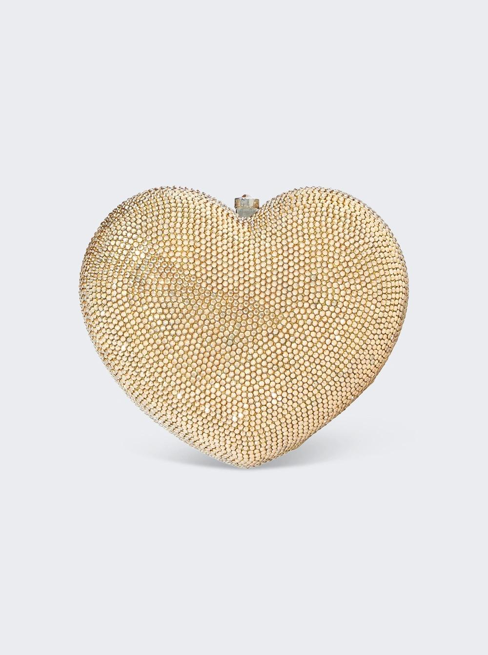 L'amour Petit Coeur Clutch Gold  | The Webster by JUDITH LEIBER
