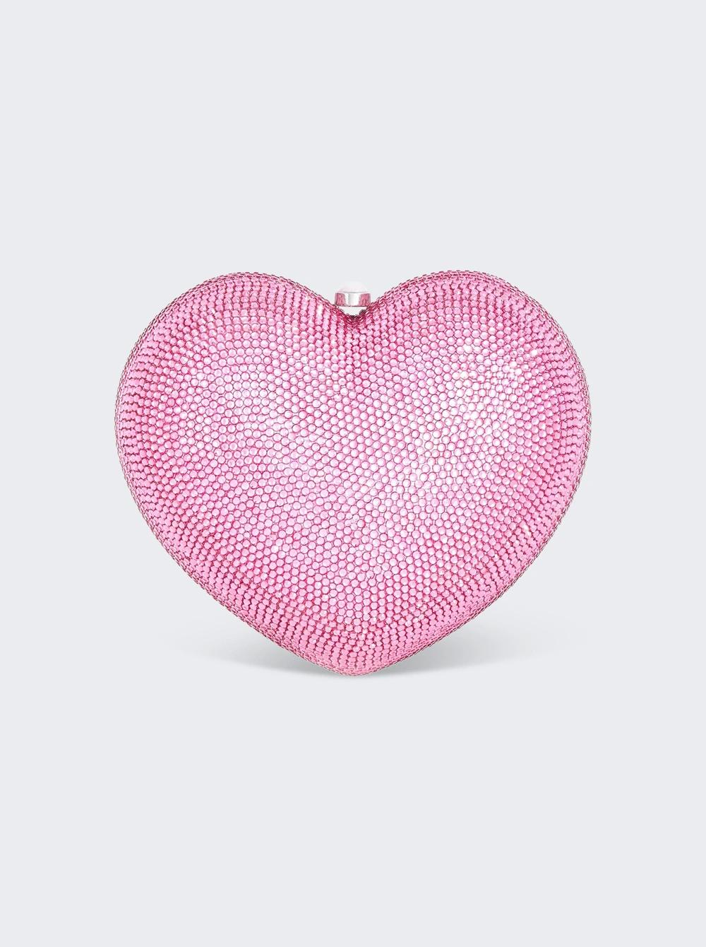 L'amour Petit Coeur Clutch Pink  | The Webster by JUDITH LEIBER