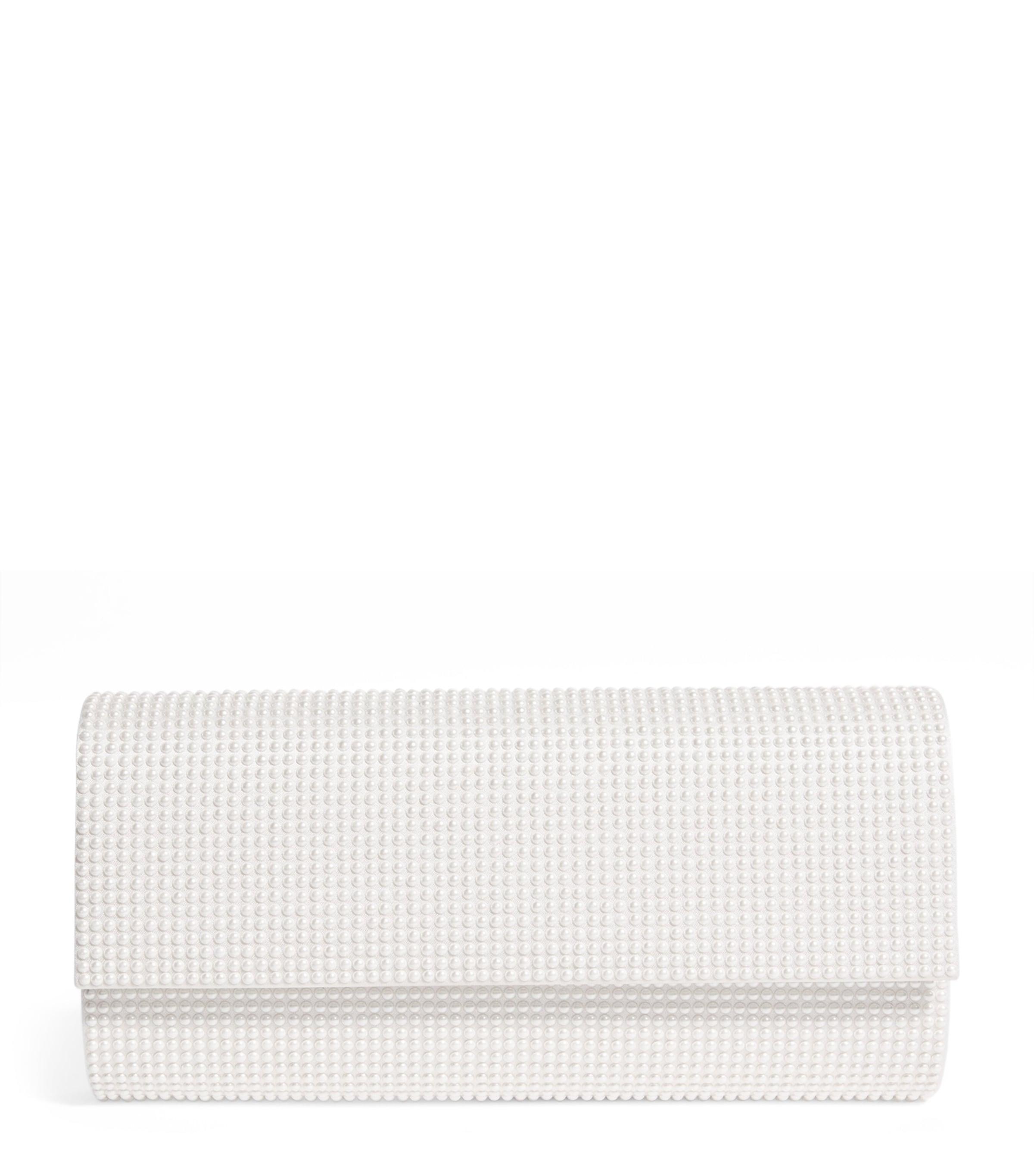Satin Pearlised Perry Clutch Bag by JUDITH LEIBER
