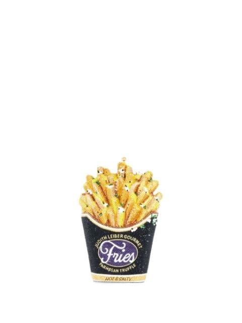 Truffle Fries crystal-embellished clutch by JUDITH LEIBER