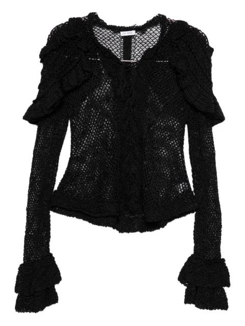 Lucrezia ruffled crochet top by JUDY TURNER
