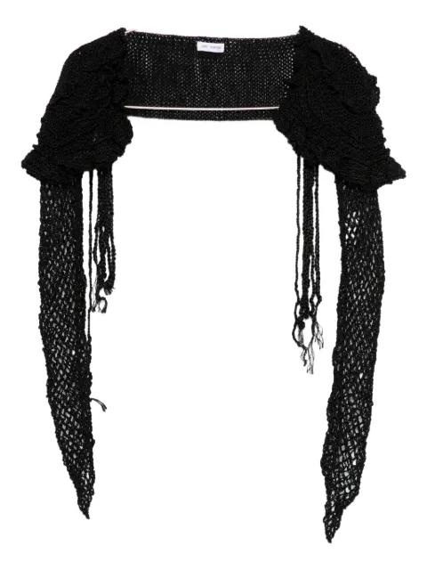 Shylla puff-sleeve crochet shrug by JUDY TURNER