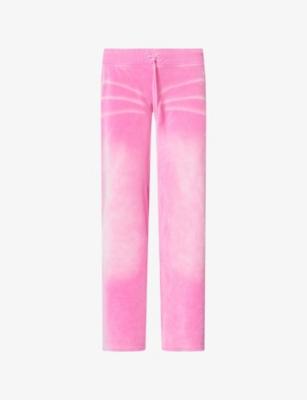 Embroidered-Logo Straight-Leg Cotton-Blend Jogging Bottoms by JUICY COUTURE