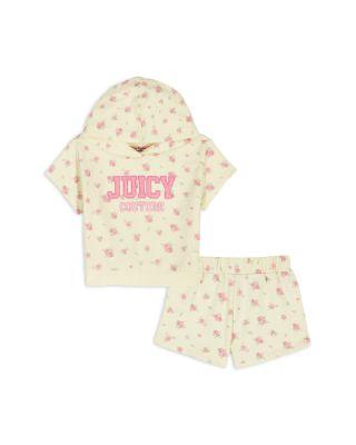 Girls' French Terry Hoodie & Shorts Set - Big Kid by JUICY COUTURE