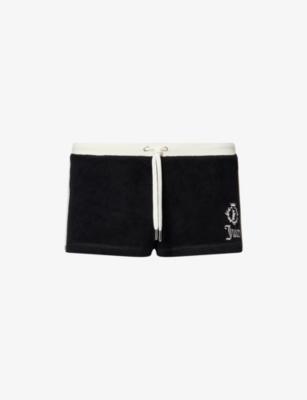 Logo-Appliquéd Cotton-Terry Shorts by JUICY COUTURE