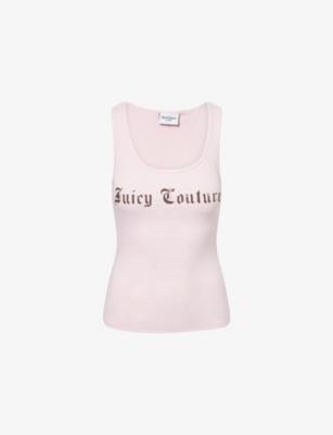 Longline Ribbed Stretch-Cotton Vest Top by JUICY COUTURE