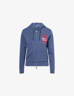 Relaxed-Fit Zip-Up Cotton-Fleece Hoody by JUICY COUTURE