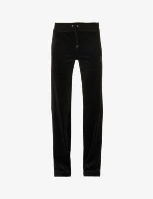 Rhinestone-embellished drawstring-waist jogging bottoms by JUICY COUTURE