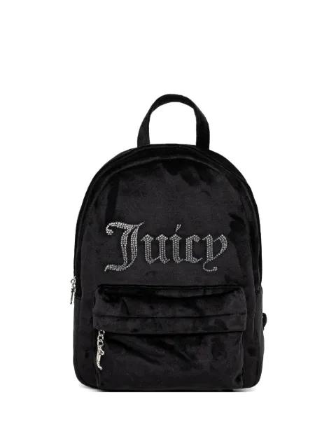 crystal-embellished velvet backpack by JUICY COUTURE