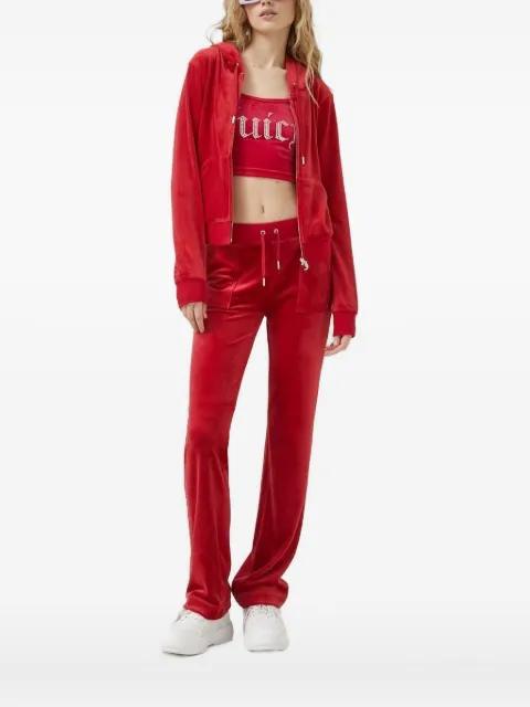 embroidered zip-up hoodie by JUICY COUTURE