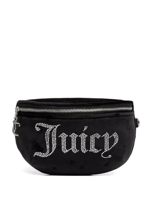 rhinestone-logo velvet belt bag by JUICY COUTURE