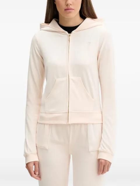 zip-up logo-detail hoodie by JUICY COUTURE