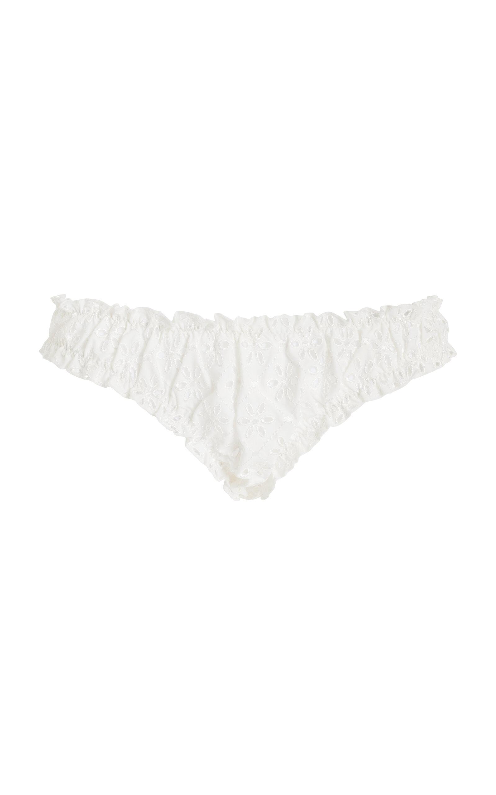JUILLET SWIMWEAR Chloe Broderie Anglaise Bikini Bottom - Moda Operandi by JUILLET SWIMWEAR