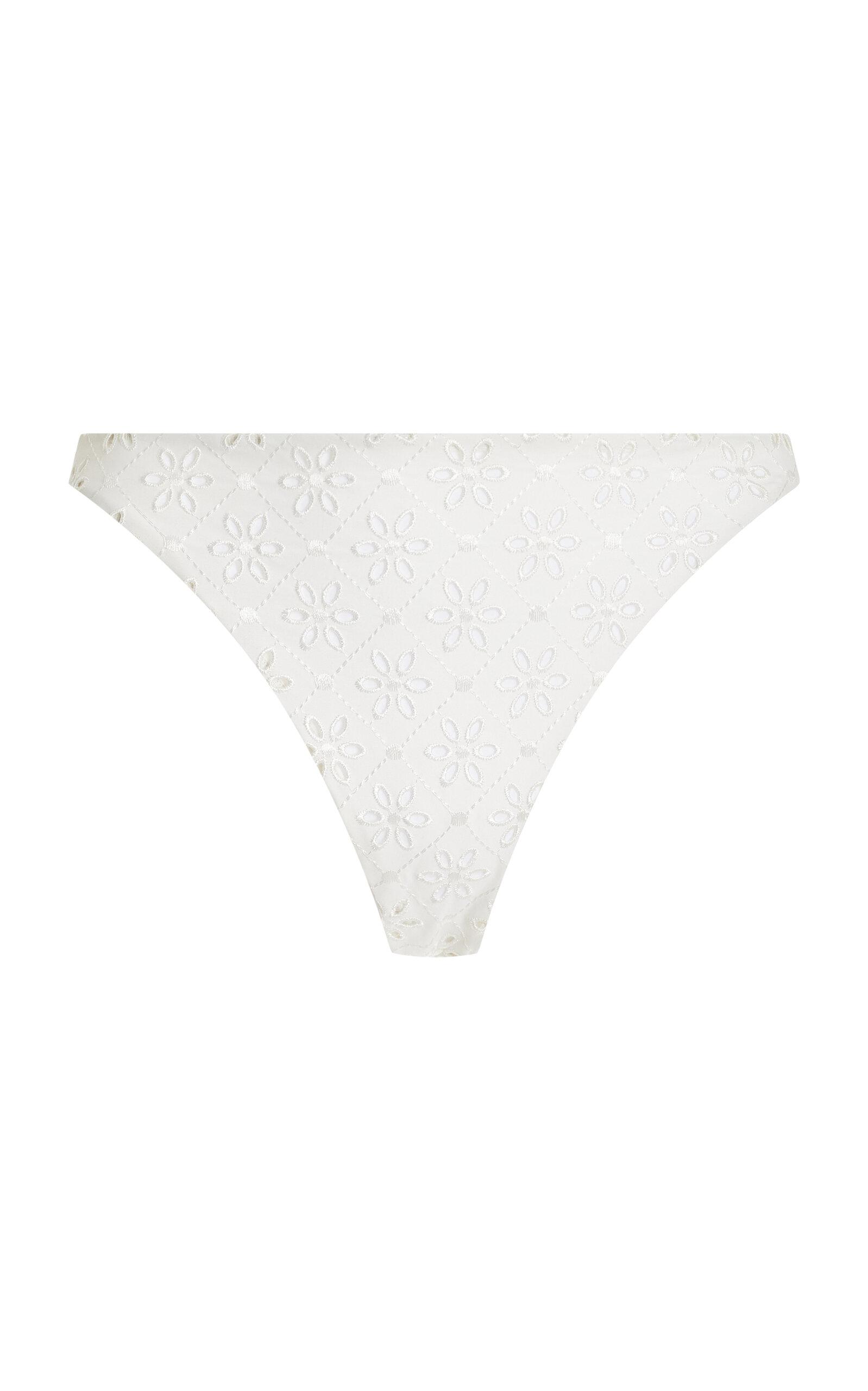 JUILLET SWIMWEAR Exclusive Edie Bottom in Broderie Anglaise White - Moda Operandi by JUILLET SWIMWEAR