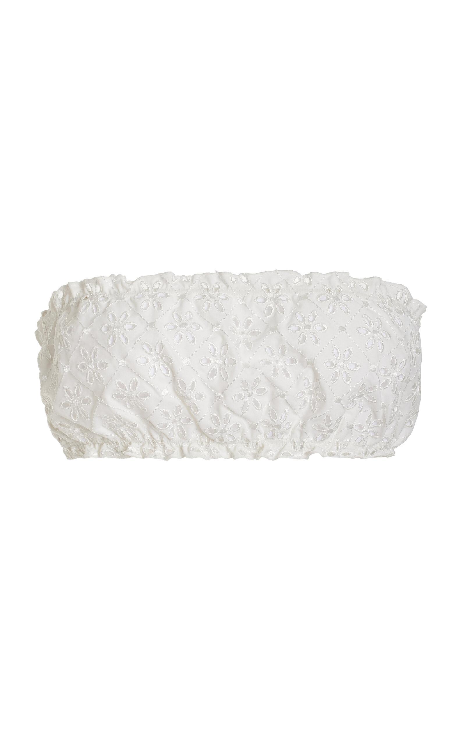 JUILLET SWIMWEAR Exclusiveee Broderie Anglaise Bandeau Bikini Top - Moda Operandi by JUILLET SWIMWEAR