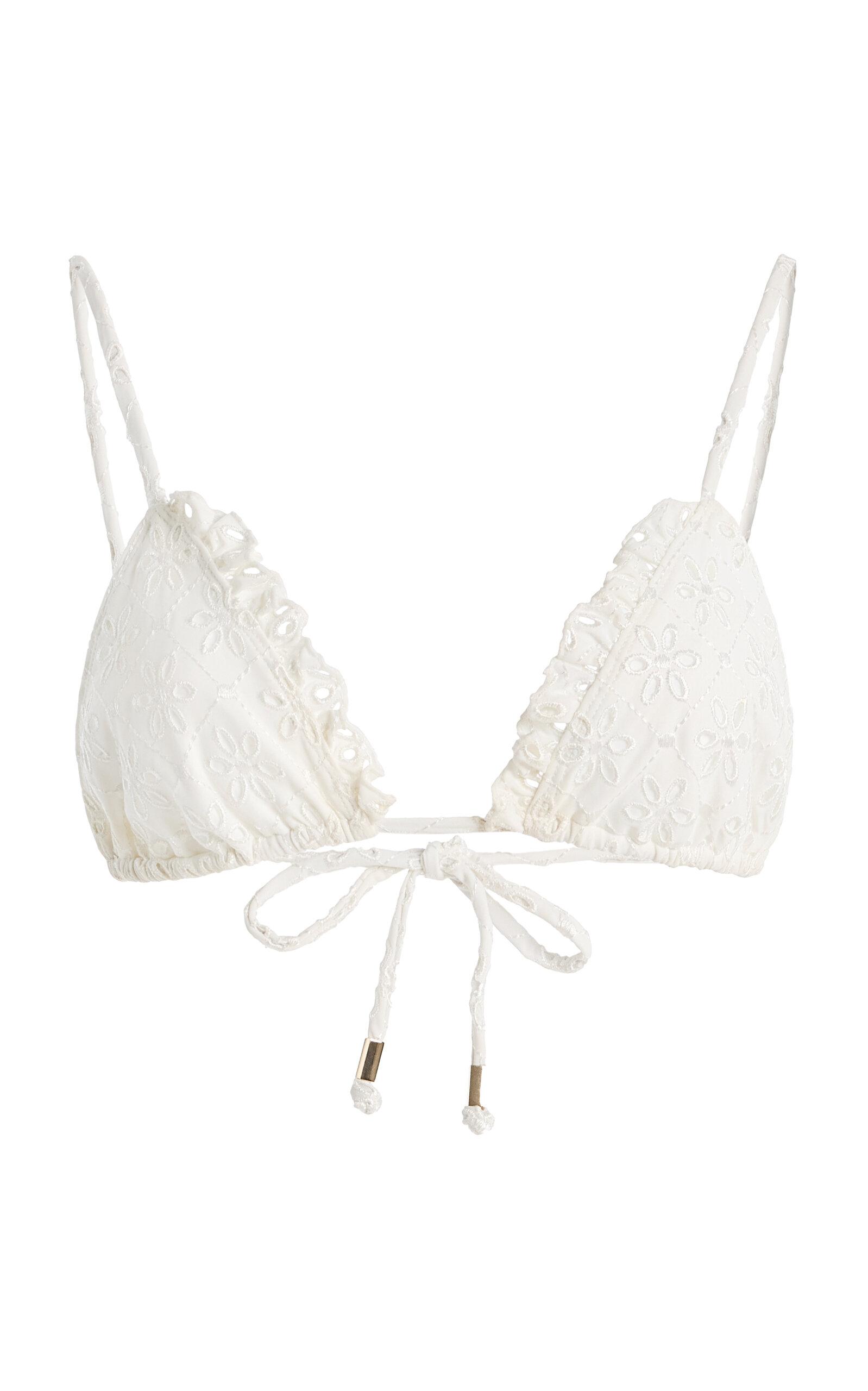 JUILLET SWIMWEAR Kennie Broderie Anglaise Bikini Top - Moda Operandi by JUILLET SWIMWEAR