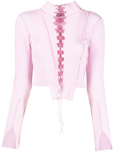 fine-ribbed cropped top by JULFER