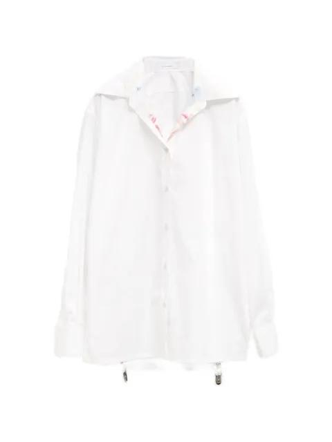 Cara suspender-detail shirt by JULIE KEGELS