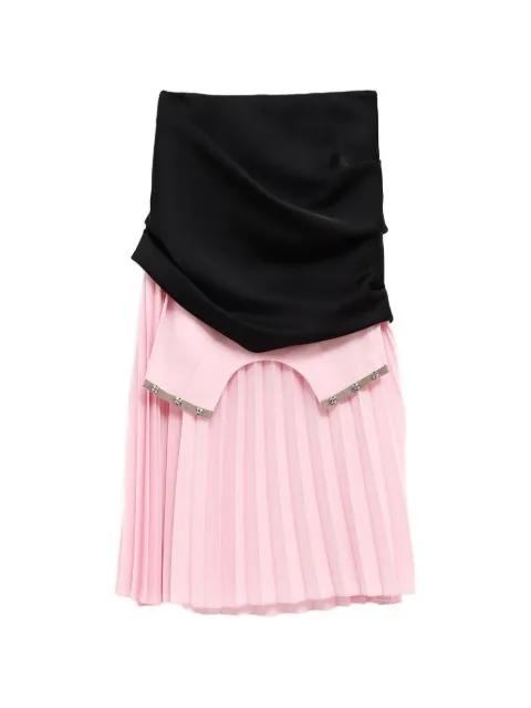 pleated draped midi skirt by JULIE KEGELS