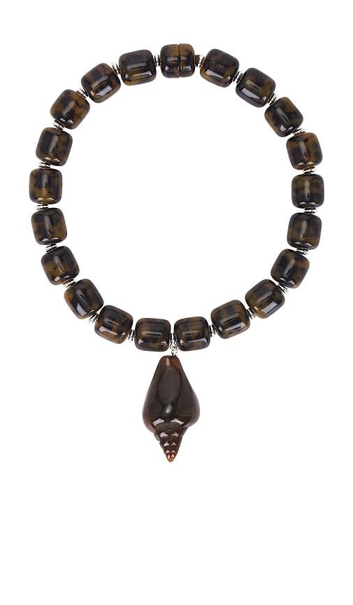 Julietta Concha Necklace in Brown by JULIETTA