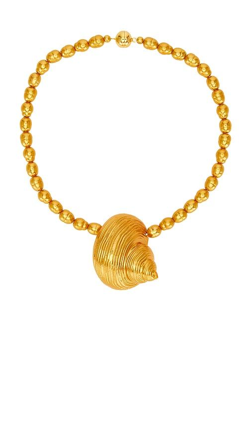 Julietta Mykonos Necklace in Metallic Gold by JULIETTA