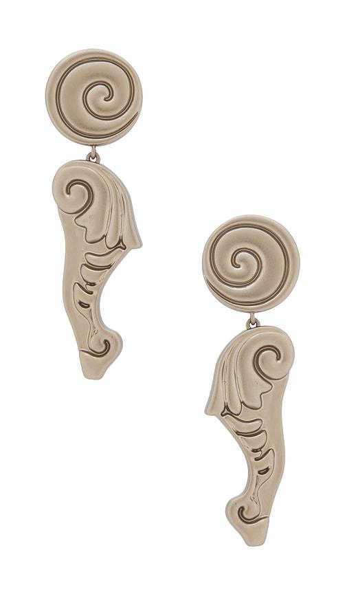 Julietta Sirena Earrings in Metallic Silver by JULIETTA