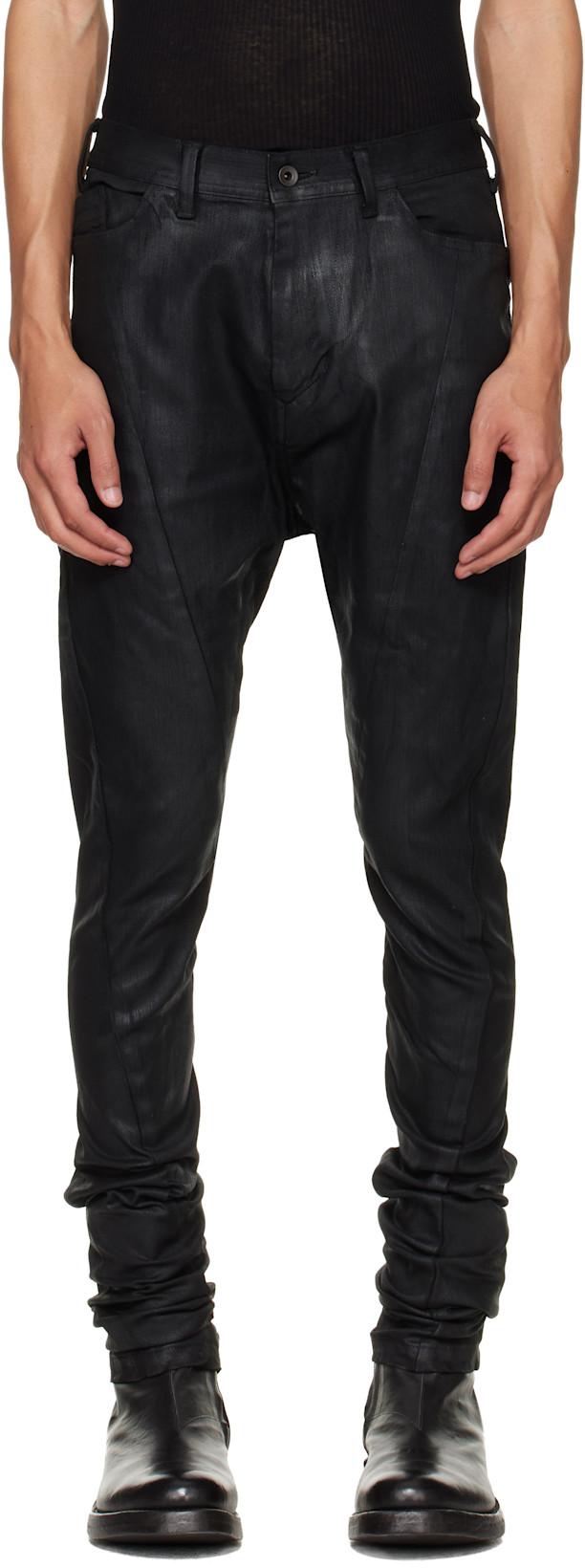 Black Coated Gazelle Skinny Jeans by JULIUS