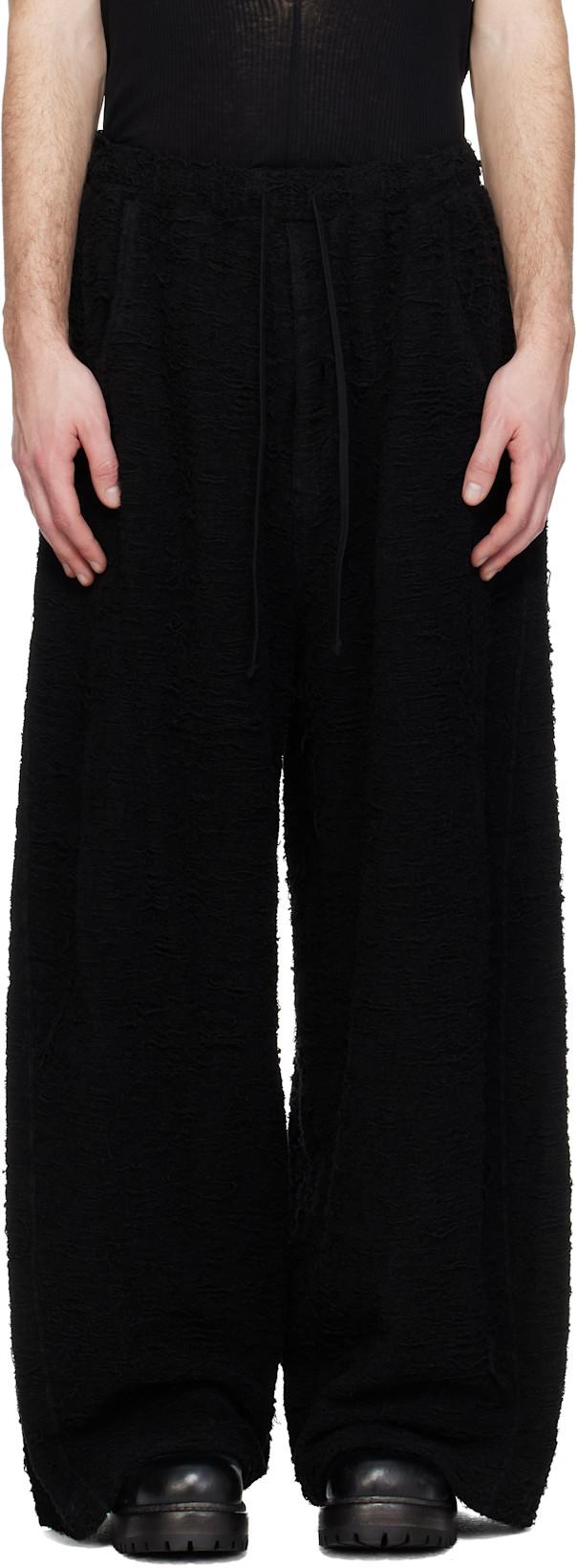 Black Dk Wide Trousers by JULIUS