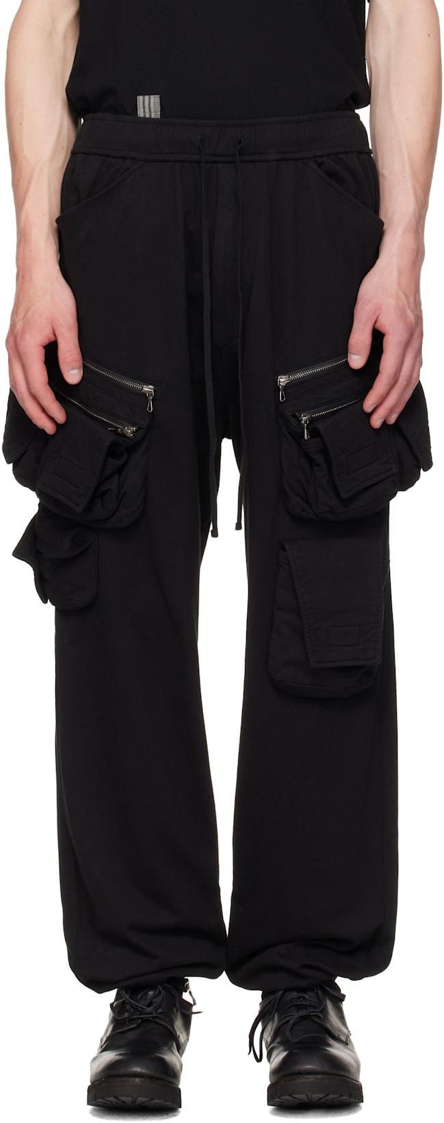Black Tactical Jogger Cargo Pants by JULIUS