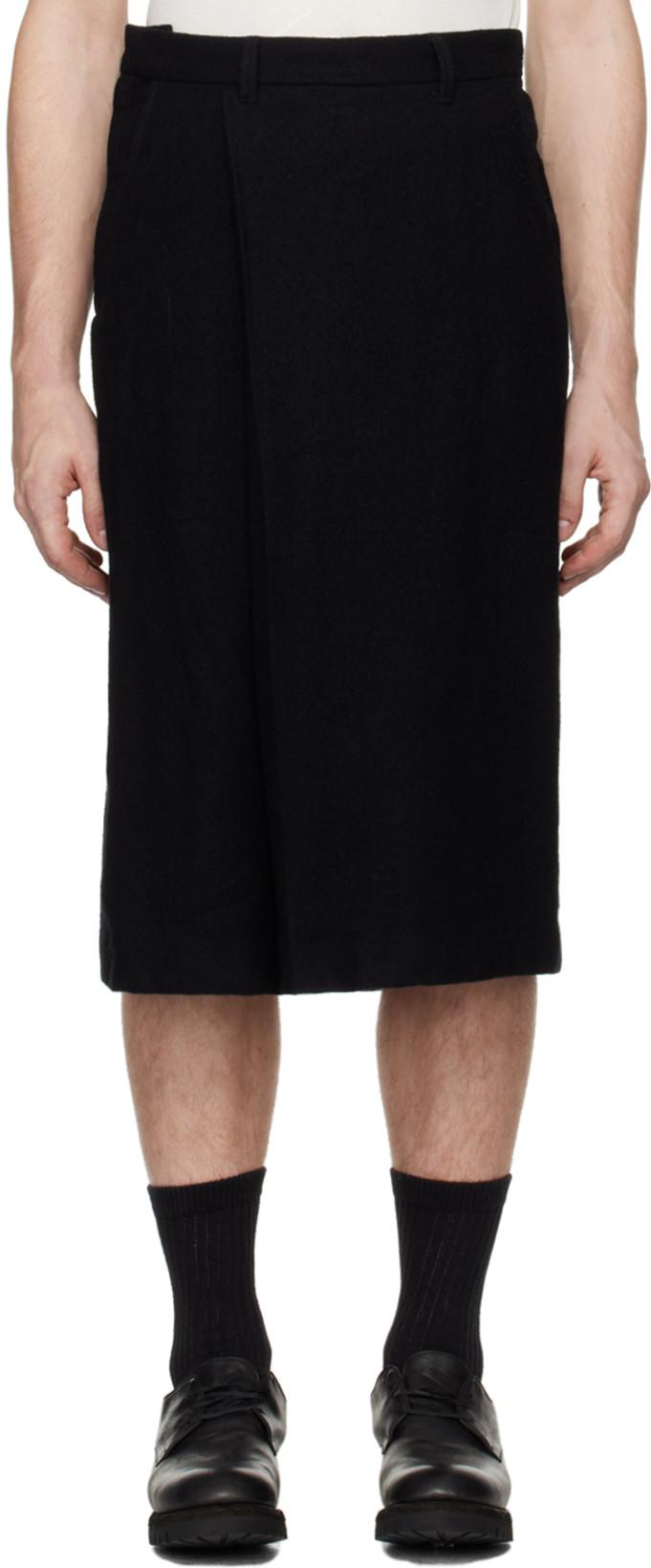 Black Tailored Skirt Trousers by JULIUS