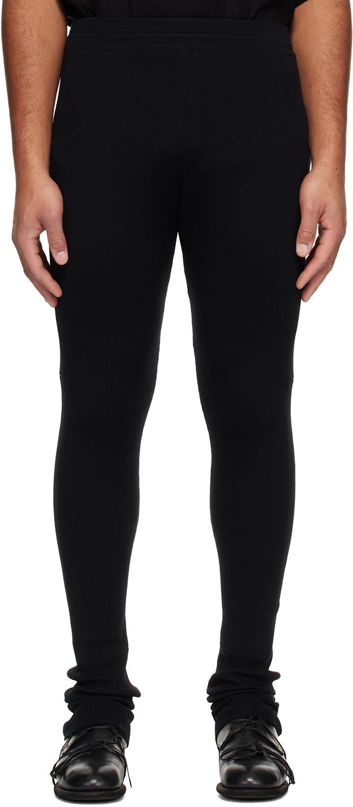 Black Wool Lounge Pants by JULIUS
