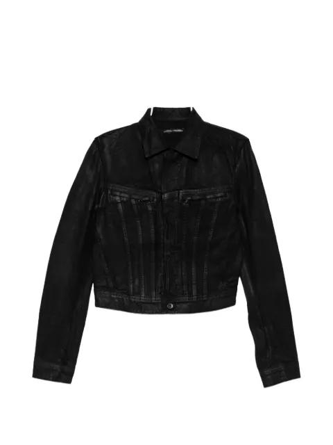 coated cropped jacket by JULIUS