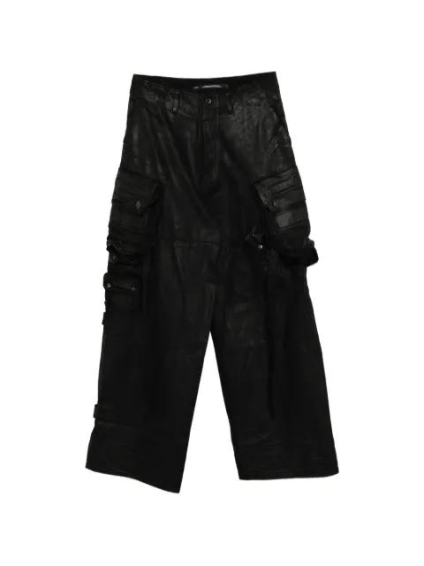 coated-finish cargo pants by JULIUS