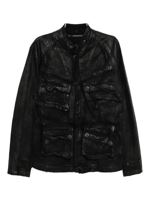 distressed denim jacket by JULIUS