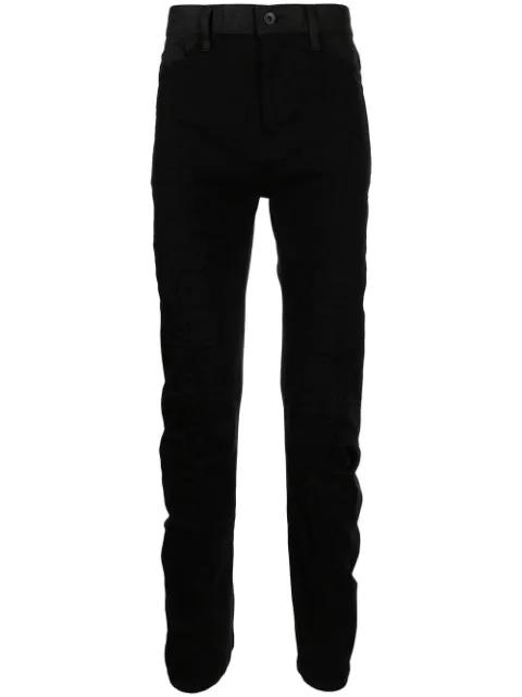 low-rise straight-leg trousers by JULIUS