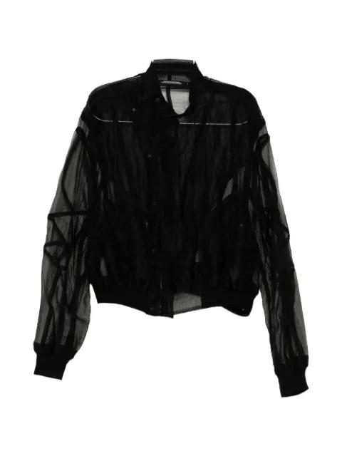 sheer panelled jacket by JULIUS