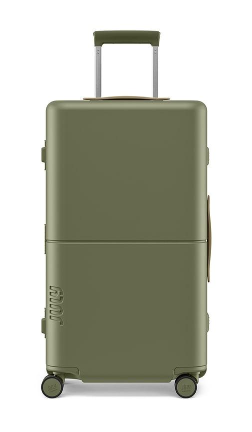 July Checked Trunk in Olive by JULY