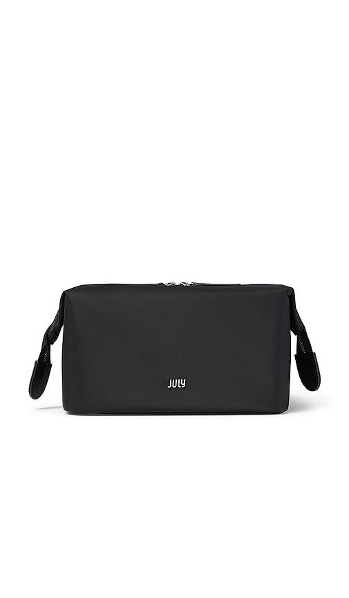 July Open Toiletry Bag in Black by JULY