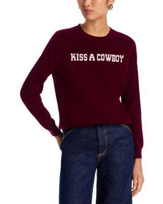 Kiss A Cowboy Cashmere Crewneck Sweater by JUMPER 1234