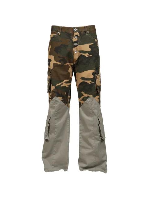 camouflage-print panelled cargo pants by JUN/NAKAYAMA