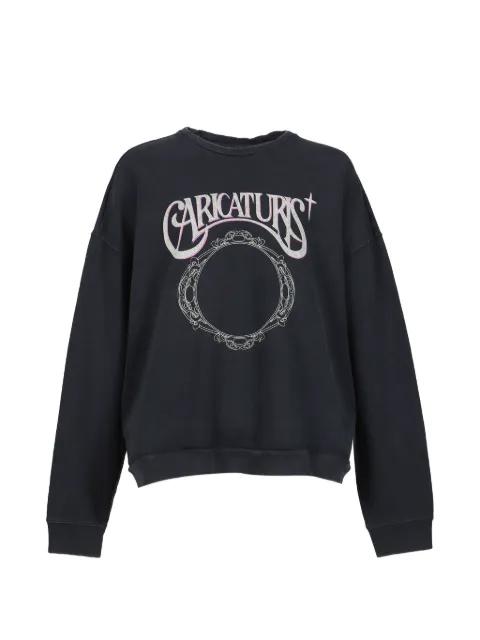 graphic-print cotton sweater by JUN/NAKAYAMA