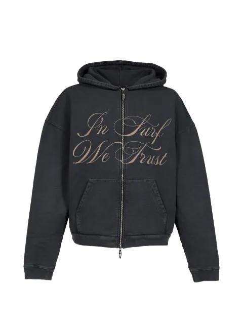 graphic-print zip-up hoodie by JUN/NAKAYAMA