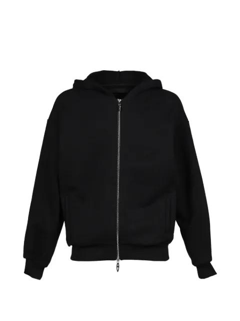 logo-embroidered zip-up hoodie by JUN/NAKAYAMA
