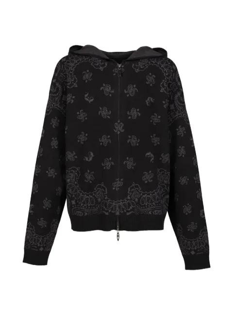 paisley-pattern zip-up hoodie by JUN/NAKAYAMA