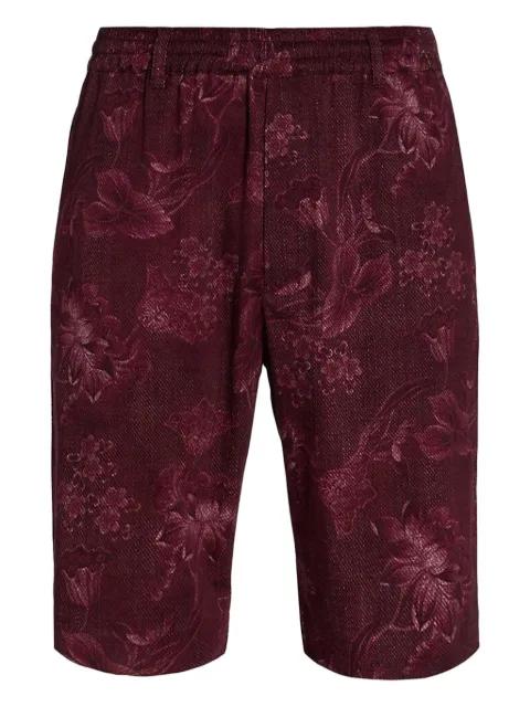 floral-jacquard elasticated shorts by JUNE 79