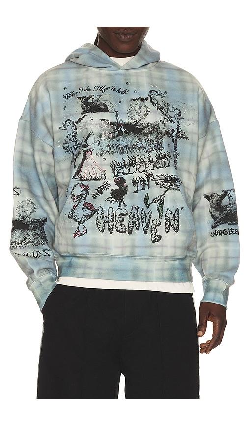 Jungles Already in Heaven Plaid Hoodie in Green,Blue by JUNGLES JUNGLES