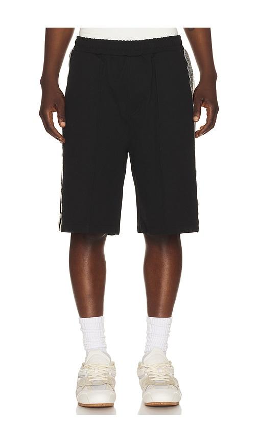 Jungles Knit Panel Shorts in Black by JUNGLES JUNGLES