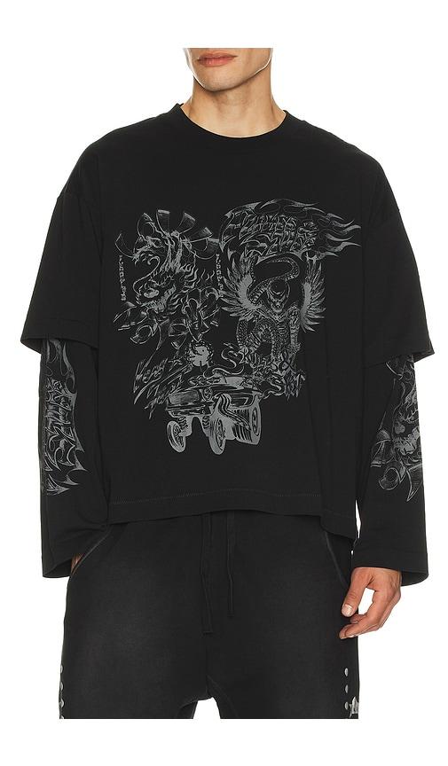Jungles Loud Noises Long Sleeve Tee in Black by JUNGLES JUNGLES