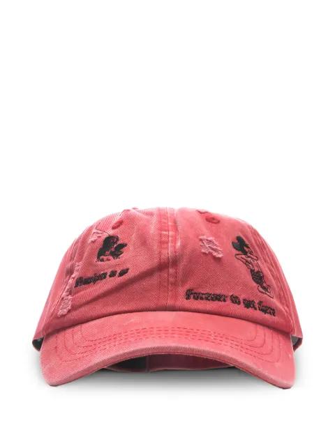 distressed embroidered cap by JUNGLES JUNGLES